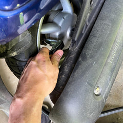 LockNFlate threaded base showing 1/4" NPT connection for easy hose compatibility in shops