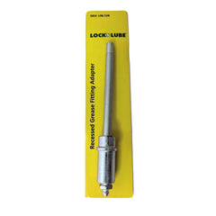 LockNLube cup-shaped end close-up ensuring secure seating on grease fittings