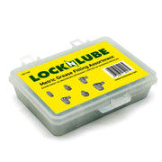 LockNLube front packaging showing complete metric grease fittings kit for convenience