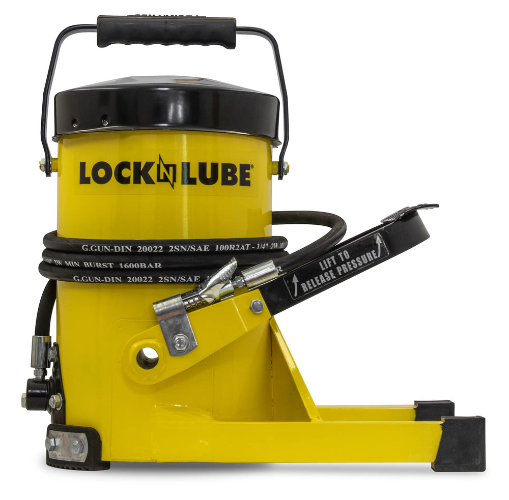 LockNLube G.Gun front profile showing compact industrial design and portability benefit