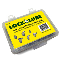 LockNLube front-view open case showing organized 80-piece benefit quick access