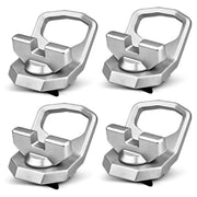 lodfGL front view of D-rings showing silver finish and compact profile, durable anchor points