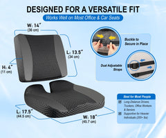 Lofty Aim lumbar pillow close-up showing contoured shape for lower-back support