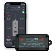 LogicBlue front view of LevelMatePRO showing compact sensor and mounting