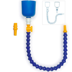 LOGOL front view of 27-inch bendable funnel showing full shape and ports, improves access
