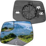 LOIYLLEN left driver mirror front view showing clear reflective glass for safety