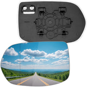 LOIYLLEN left-side mirror front view showing clear glass for improved visibility