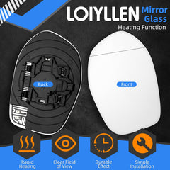 LOIYLLEN backplate with heating element and connector for quick vehicle hookup