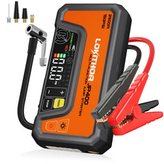 LOKITHOR JP400 front overview showing compact design and ports, reliable roadside solution