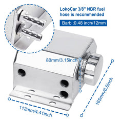 LokoCar bottom port closeup showing radiator overflow connection benefit