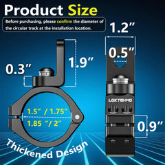 LOKTENWO four anti-slip rubber inserts displayed to adapt clamps to varying tube diameters