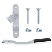 LONFFERY front view of hasp lock showing padlock slot and sturdy build benefit