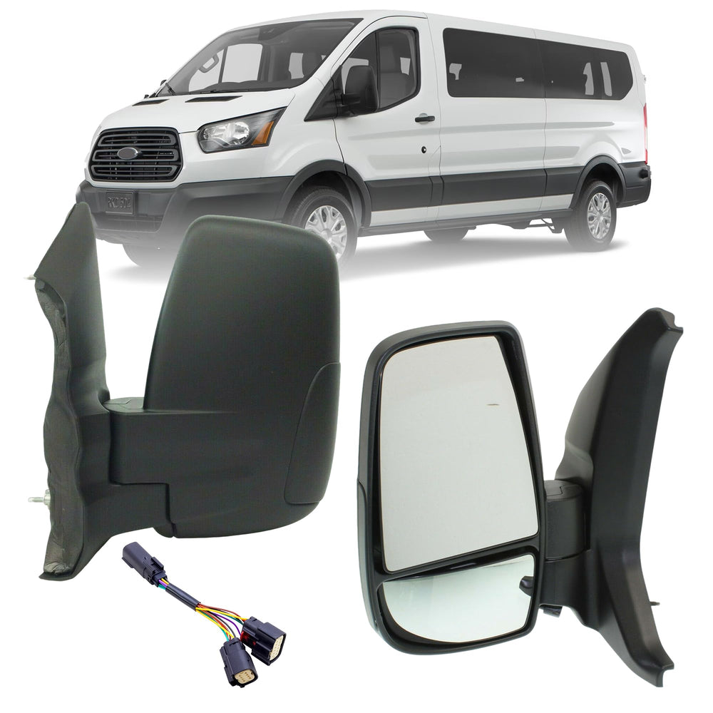 LONGLING driver-side mirror front view showing fit and finish for easy replacement