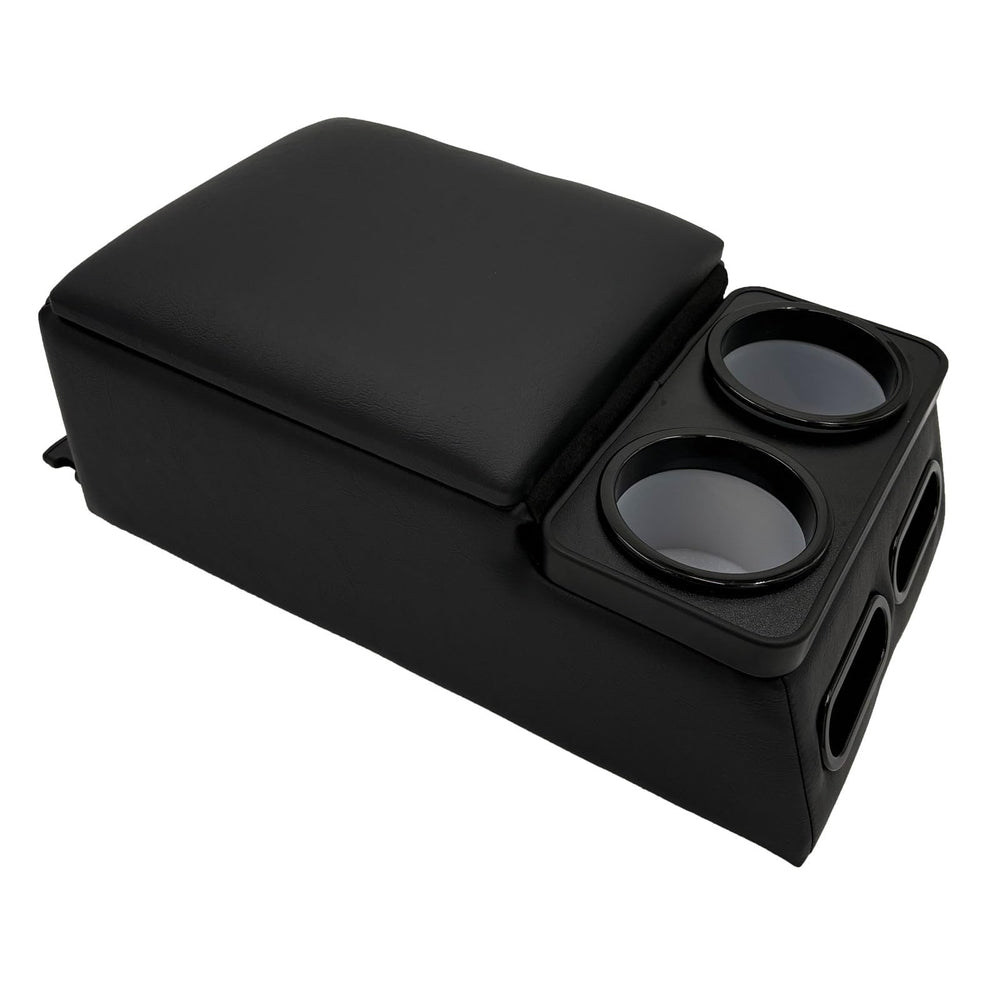 LOOYE console front view showing organized storage and quick access benefit