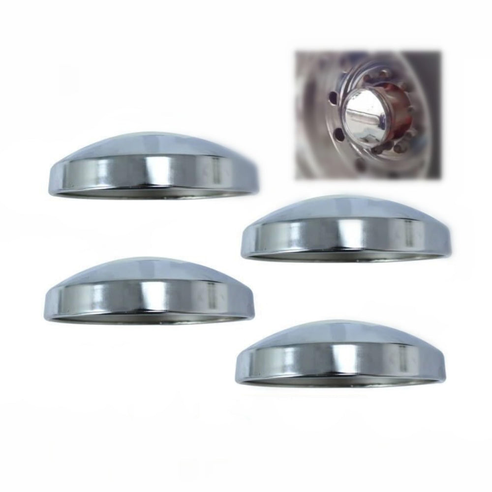 LOSTAR front view chrome 8" dome hub cap, polished look and protection