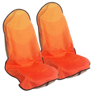 LoyaGour front view packaging showing orange seat cover and benefits