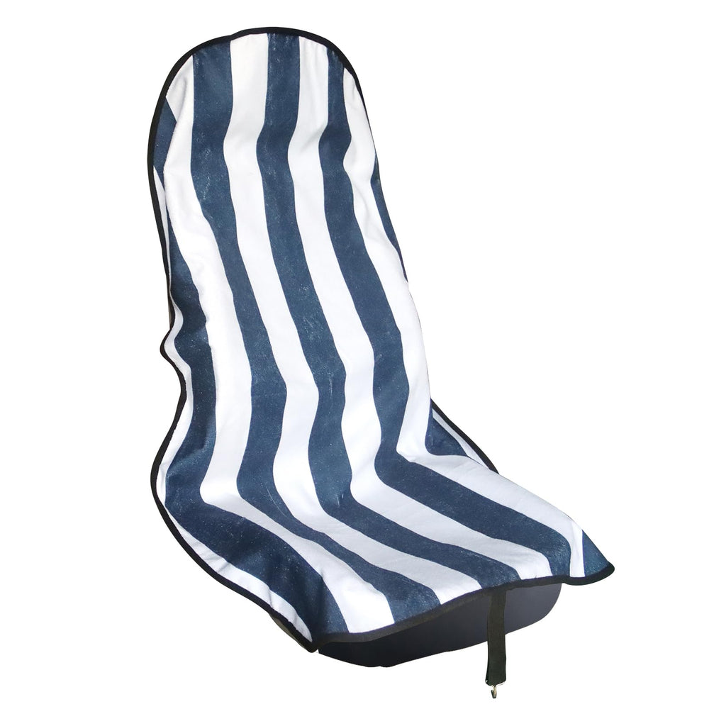 LoyaGour front seat cover blue stripe protecting upholstery from sweat