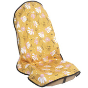 LoyaGour front view seat cover protects seats with stylish chamomile pattern