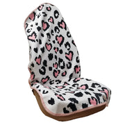 LoyaGour front view leopard print seat cover protects against sweat
