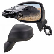 Lqito left driver mirror front view showing clear wide-angle reflection and improved visibility