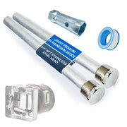 Lrichy front packaging showing two anode rods and included tools for protection