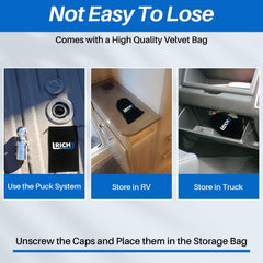 Lrichy plugs installed in Ram bed demonstrating debris protection benefit