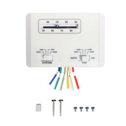 Lrichy thermostat front view showing clean white housing and readable display benefits easy integration