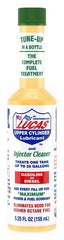 Three Lucas Oil Upper Cylinder bottles grouped to show staged lubrication benefit
