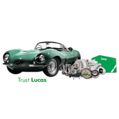 LUCAS starter 3273 side view of mounting flange showing two-bolt pattern for correct installation