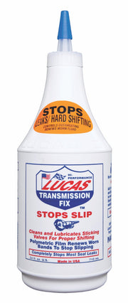 Lucas Oil bottle front label showing product and easy identification benefit