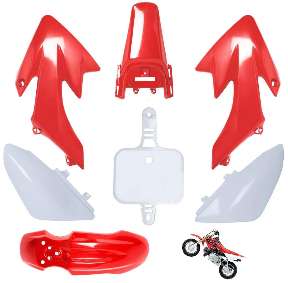 Lucky Seven front fender in red white showing clean fit and updated look