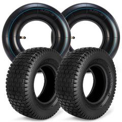 LuckySlycyc front tires displayed, durable replacement for mowers