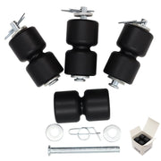 luclyyasys front view of 4-pack roller kit showing complete hardware for quick replacement