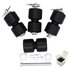 luclyyasys front view of 4-pack roller kit showing complete hardware for quick replacement