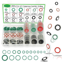 Lucstar front packaging of AC seal kit showing contents benefit convenience