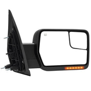 LUCTEND front view of passenger mirror showing fit and finish, improves visibility