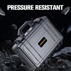 LUGECASE textured shell and zipper close-up showing protective durability