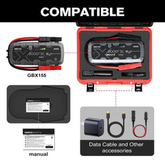 LUGECASE open molded interior holding NOCO Boost X GBX155 for secure organization
