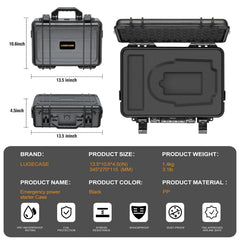 LUGECASE open with charger and jumper cables organized for quick access