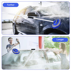 LUKCOZMO brush in use on hood demonstrating extended reach and gentle cleaning