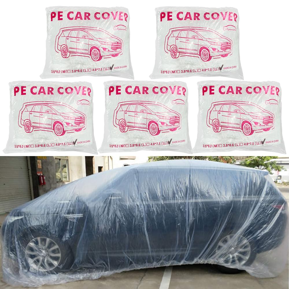 LuliKa front view clear car cover showing full vehicle protection