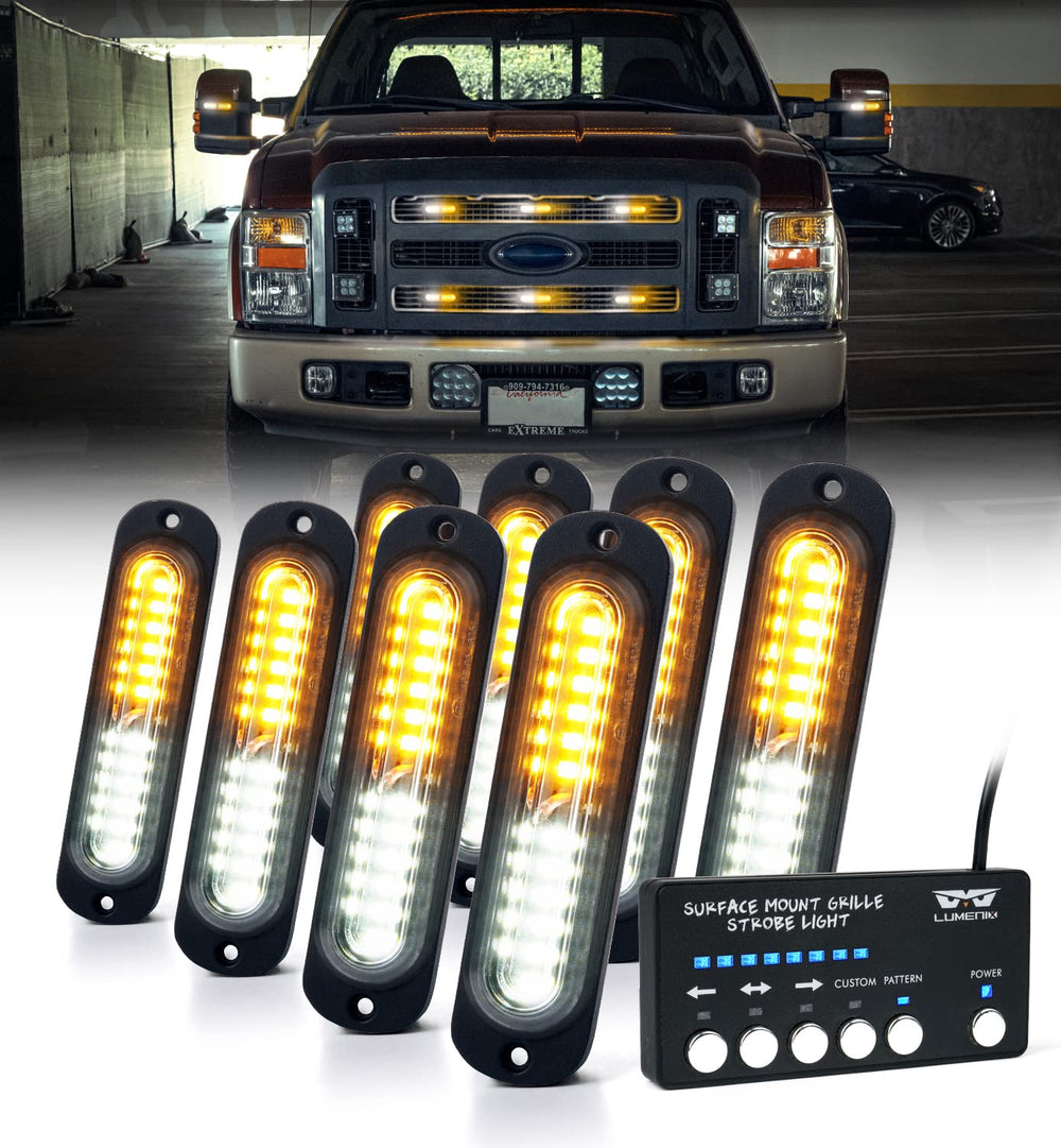 LUMENIX grille-mounted front view showing high visibility and quick installation