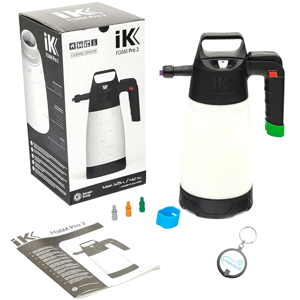 Lumintrail iK Foam PRO 2 front view showing durable tank and pump benefits