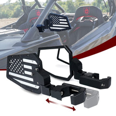Lupar front view assembled mirror showing fit and wide visibility benefit