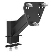Lusheer front view of spare tire mount showing robust powder-coated finish and compact form