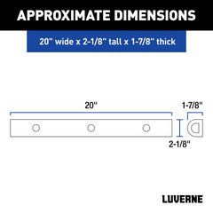 LUVERNE close-up rubber texture and pre-drilled holes for easy mounting