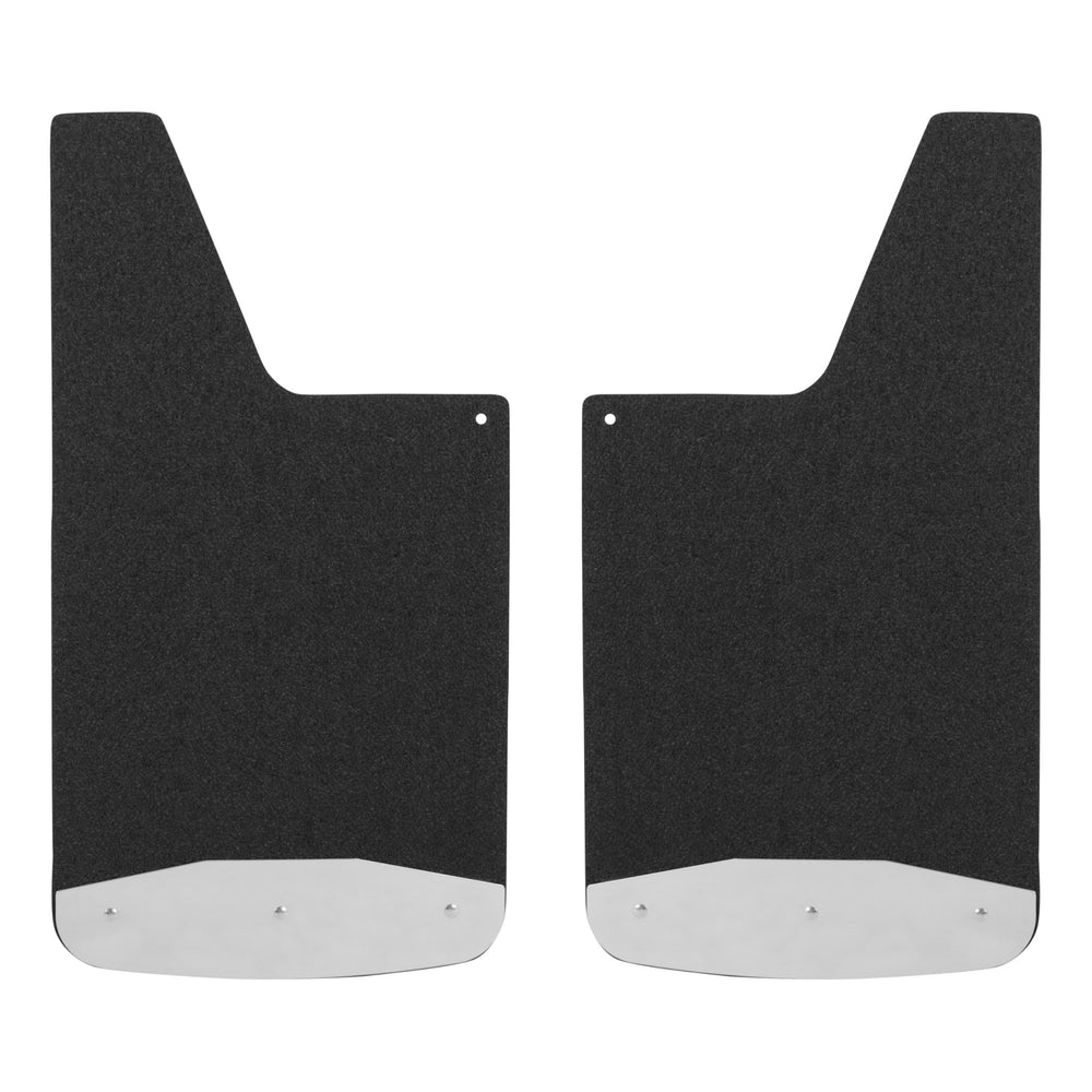 LUVERNE front packaging showing two mud flaps and hardware for easy identification and purchase
