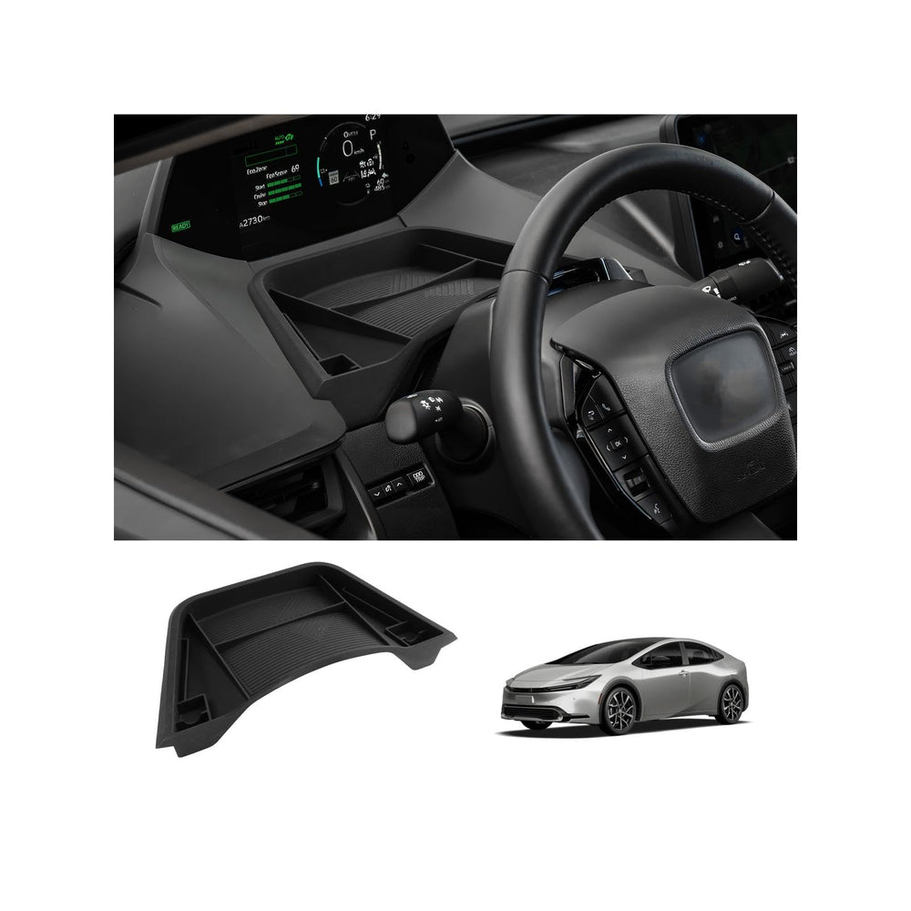 LUWU front view showing console tray neatly fitted for organized storage