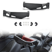 LUXEMOTO handguards front view showing protective coverage and sleek style