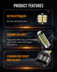 LUYED 880 close-up of 3014 chipset, shows precise LED construction benefit